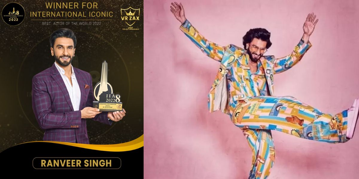 Ranveer Singh Wins Season 8 International Iconic Award for Best Actor in the World 2022
